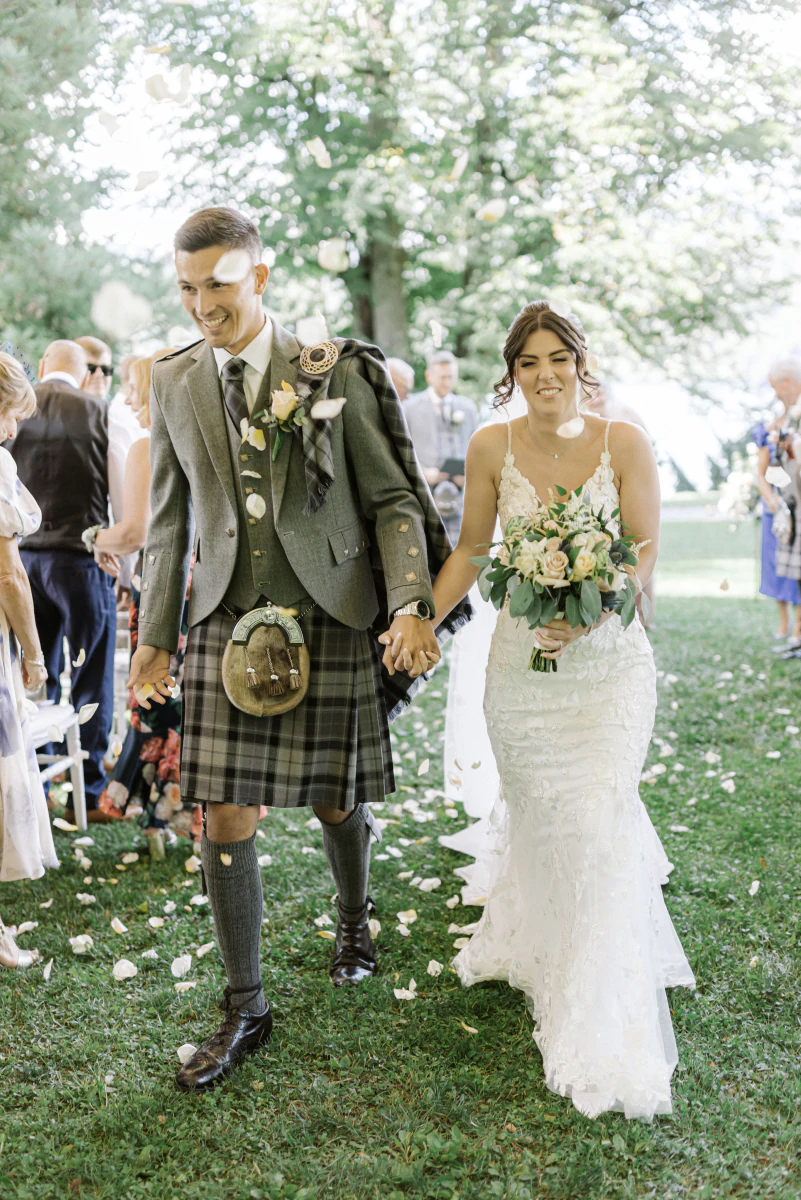Bride and groom after the ceremony