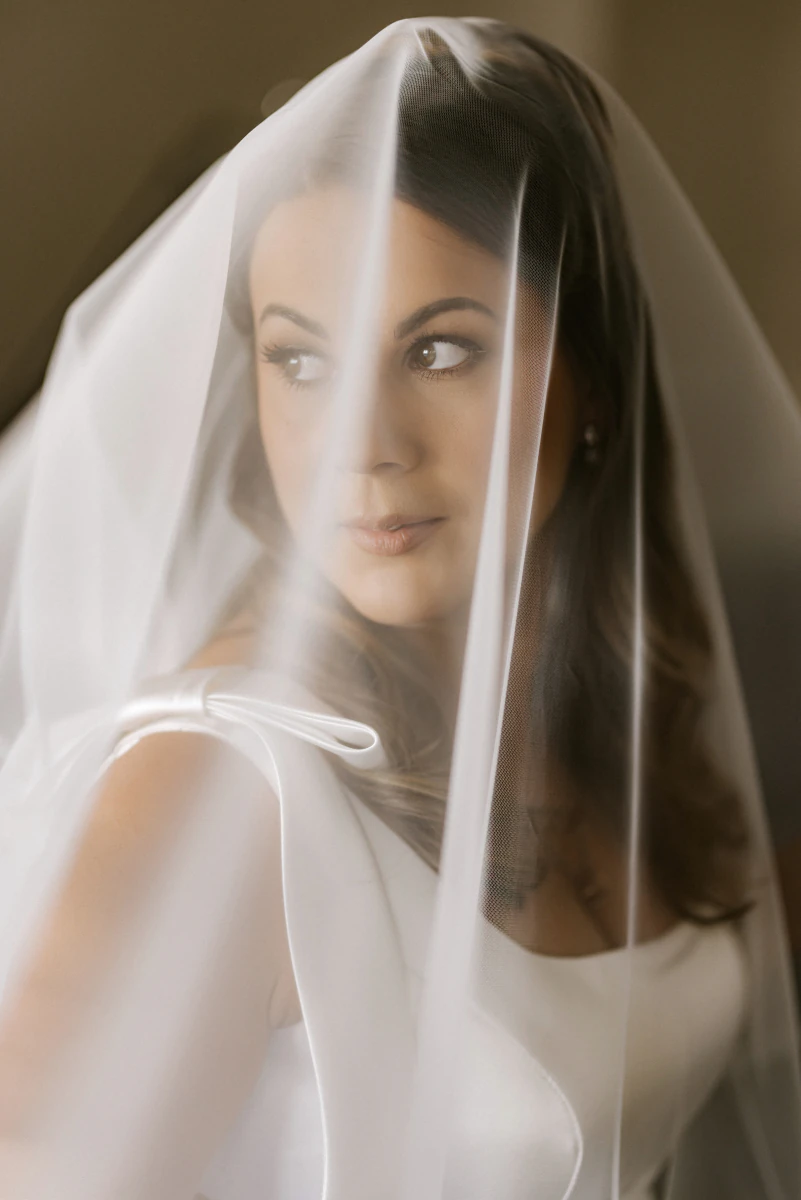 Bride beneath her veil