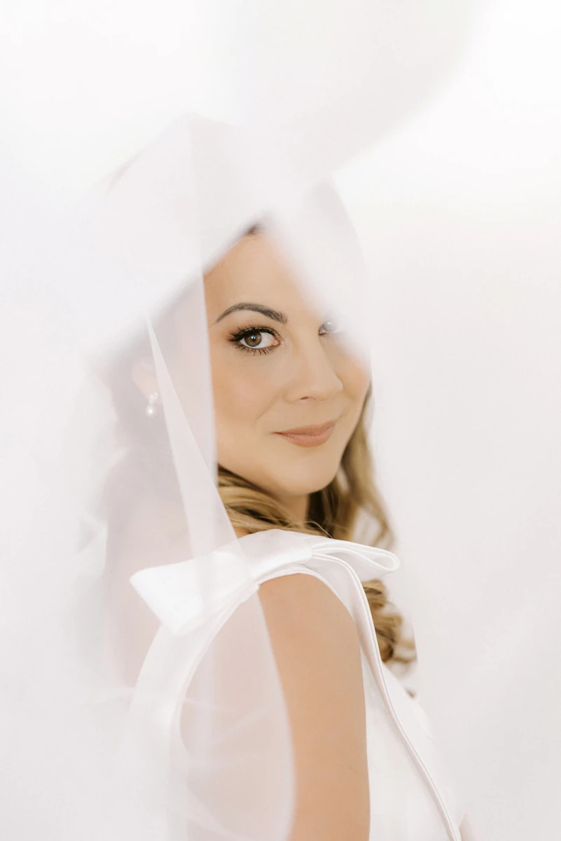 Bride beneath her veil