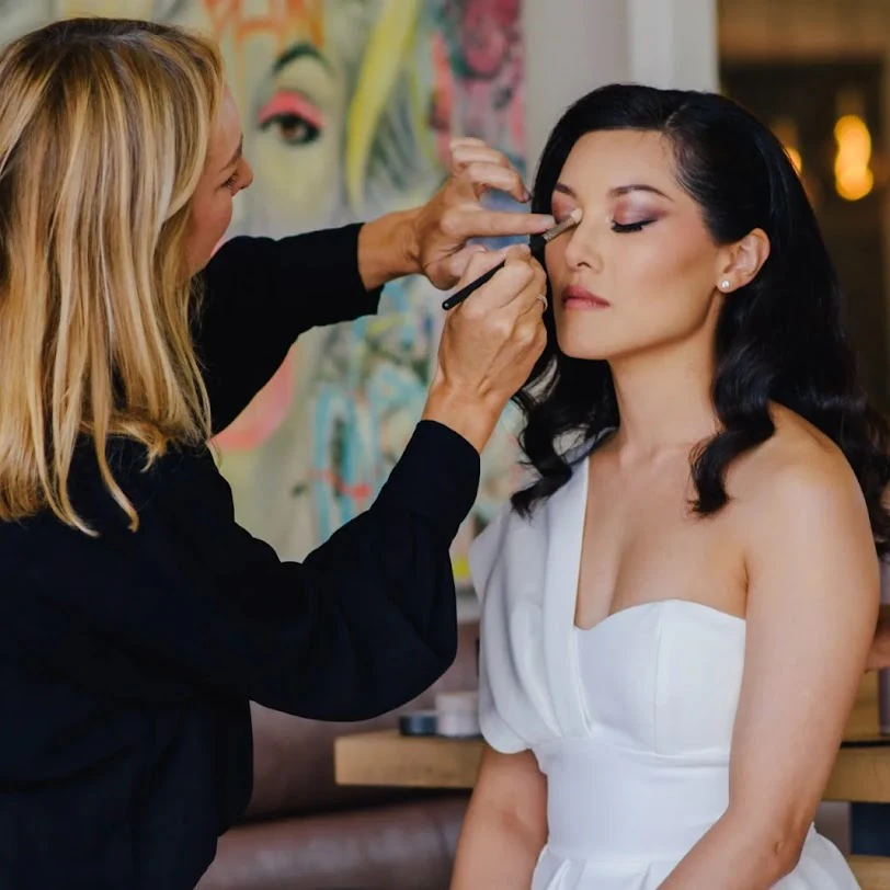 Editorial makeup in the studio