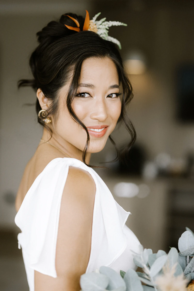 Bride before the ceremony